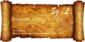 Szeredi Lili névjegykártya